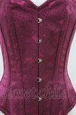 画像4: abilletage / レースプリントロングコルセット 3 ワイン H-26-04-12-1011-GO-TO-KB-ZH (4)