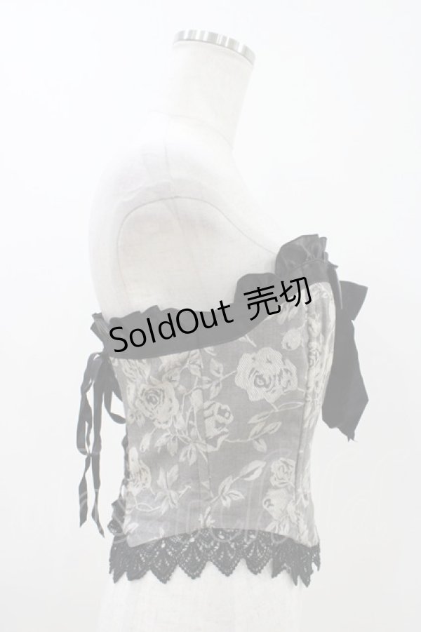 画像2: Moi-meme-Moitie / 薔薇JQビスチェ  グレー H-26-04-12-1012-MO-TO-KB-ZH (2)