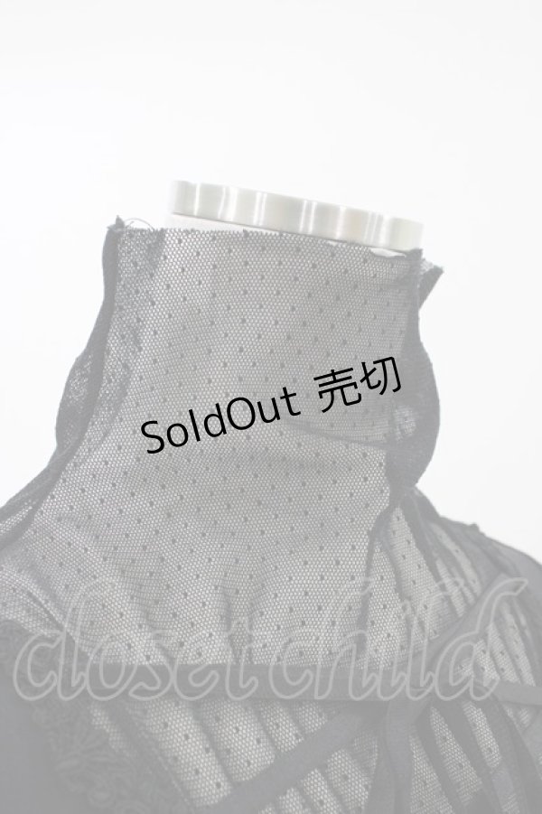 画像4: Moi-meme-Moitie / チュール編み上げカットソー  ブラック H-26-04-12-1014-MO-TO-KB-ZH (4)