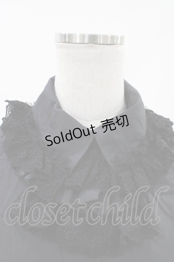 画像4: Moi-meme-Moitie / バラスカラップレースタイ付ブラウス  ブラック H-26-04-12-1015-MO-BL-KB-ZH (4)