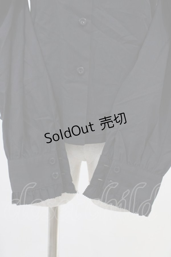 画像5: Moi-meme-Moitie / バラスカラップレースタイ付ブラウス  ブラック H-26-04-12-1015-MO-BL-KB-ZH (5)