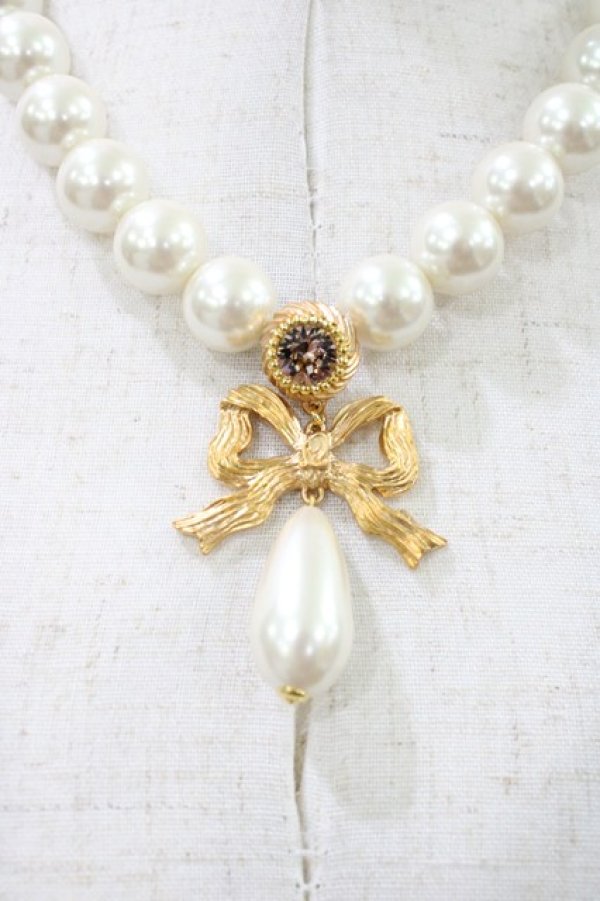 画像1: Q-pot. / リトルレディーパールネックレス  ゴールド H-26-04-12-1022-QP-AC-KB-ZH (1)