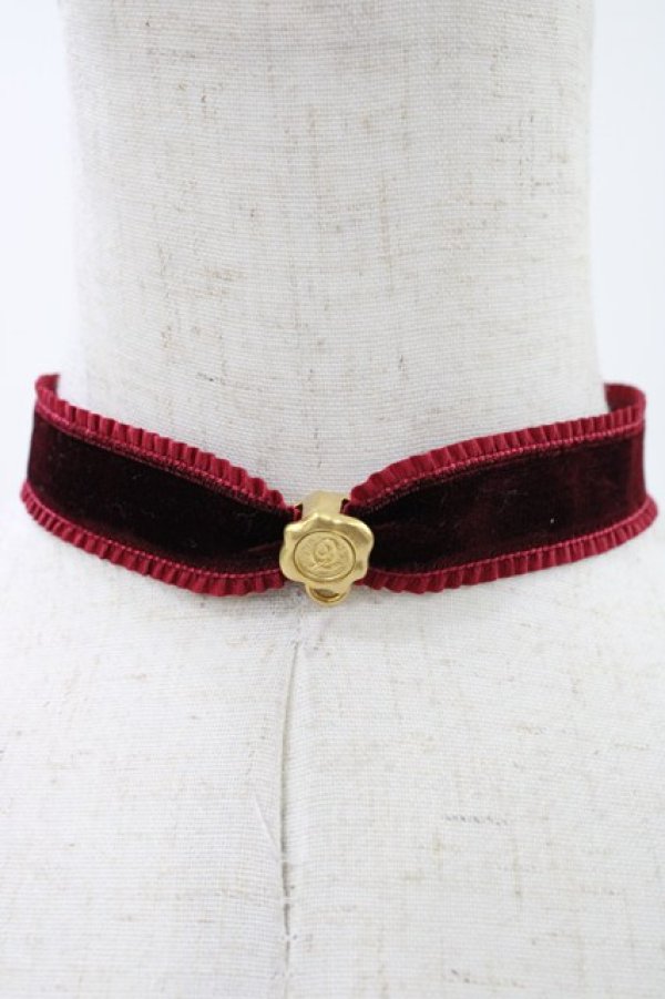画像1: Q-pot. / エラベルシアワセベルベットリボンチョーカー  レッド H-26-04-12-1024-QP-AC-KB-ZH (1)