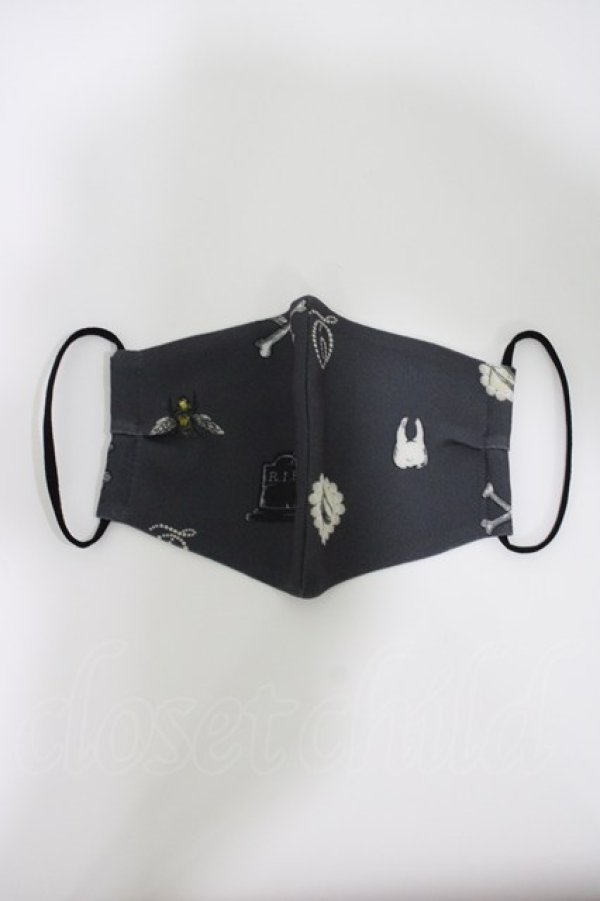 画像3: Q-pot. / オリジナル布マスク  ブラック H-26-04-12-1026-QP-ZA-KB-ZH (3)