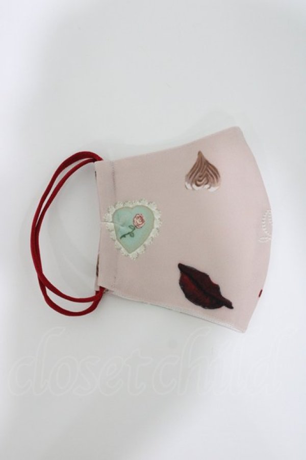 画像1: Q-pot. / オリジナル布マスク  ピンク H-26-04-12-1027-QP-ZA-KB-ZH (1)