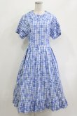 画像1: Jane Marple / Picnic cloth joyfulドレス M ブルー H-26-04-12-005-JM-OP-KB-ZH (1)