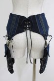 画像3: Ozz Croce / 薔薇刺繍フラップ付きコルセット  紺 H-26-04-12-050-OO-ZA-KB-ZH (3)