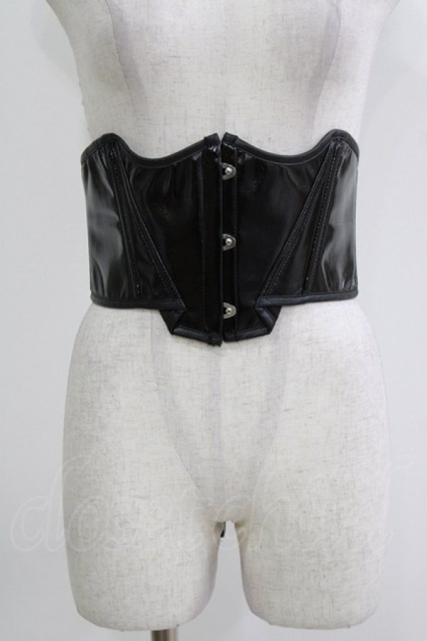 画像1: PUNK RAVE / ショートコルセット  ブラック H-26-04-12-051-PU-ZA-KB-ZH (1)