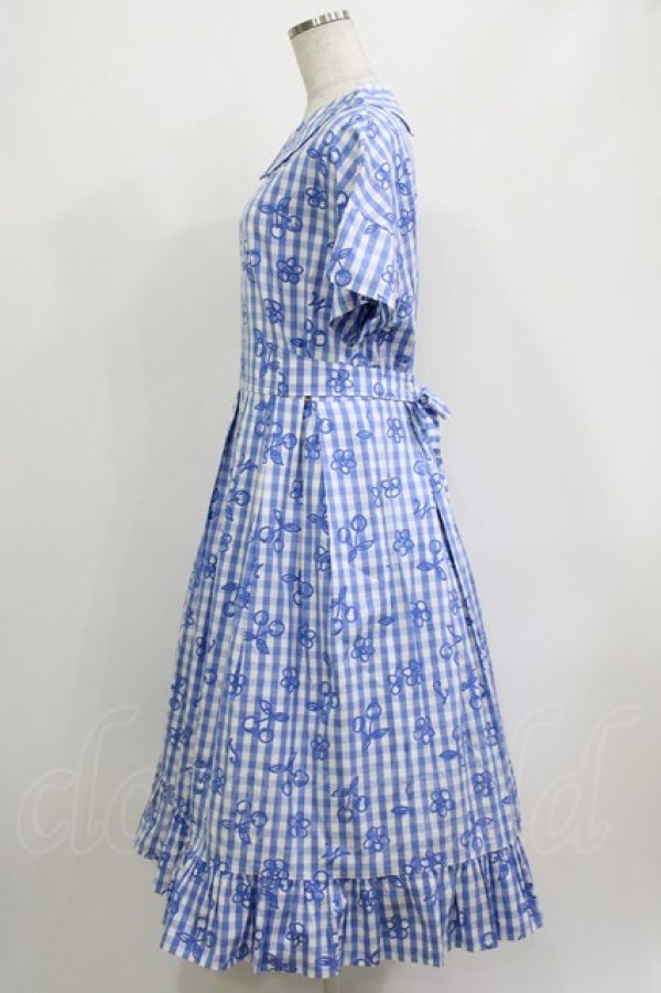 画像2: Jane Marple / Picnic cloth joyfulドレス M ブルー H-26-04-12-005-JM-OP-KB-ZH (2)
