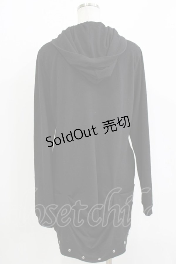 画像3: SEX POT ReVeNGe / ロングフードカーディガン  黒 H-26-04-12-055-SP-TO-KB-ZH (3)