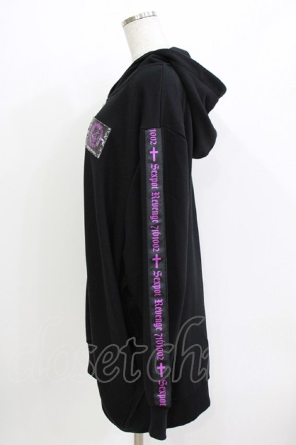 画像2: SEX POT ReVeNGe / ZIP UPパーカー  黒×紫 H-26-04-12-057-SP-TO-KB-ZH (2)