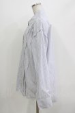 画像2: MILKBOY / DAMAGE STRIPE SHIRT  オフ×ブルー H-26-04-12-058-MB-BL-KB-ZH (2)