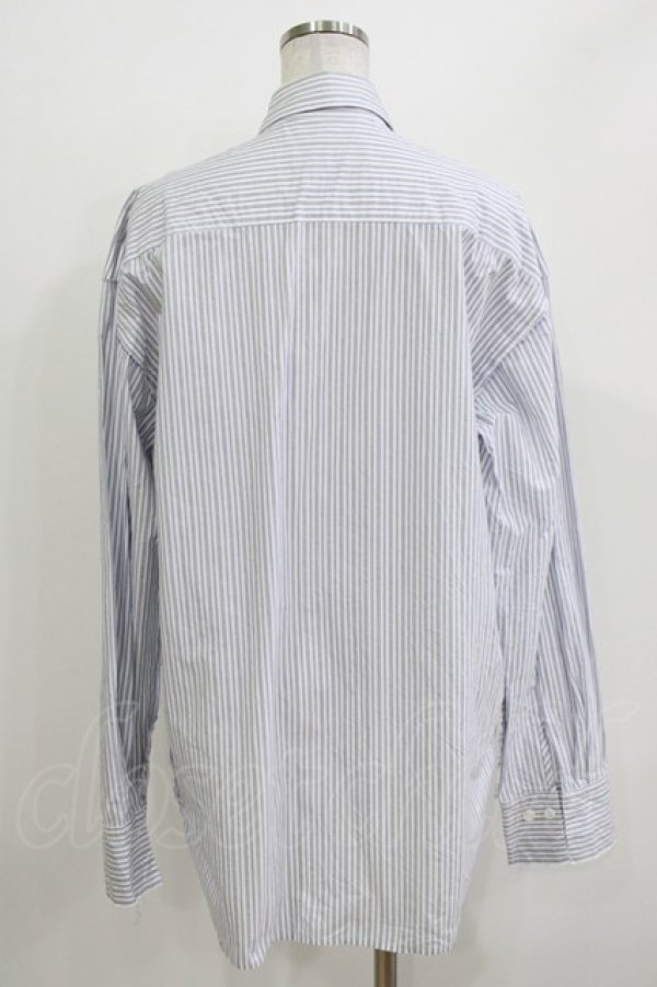 画像3: MILKBOY / DAMAGE STRIPE SHIRT  オフ×ブルー H-26-04-12-058-MB-BL-KB-ZH (3)