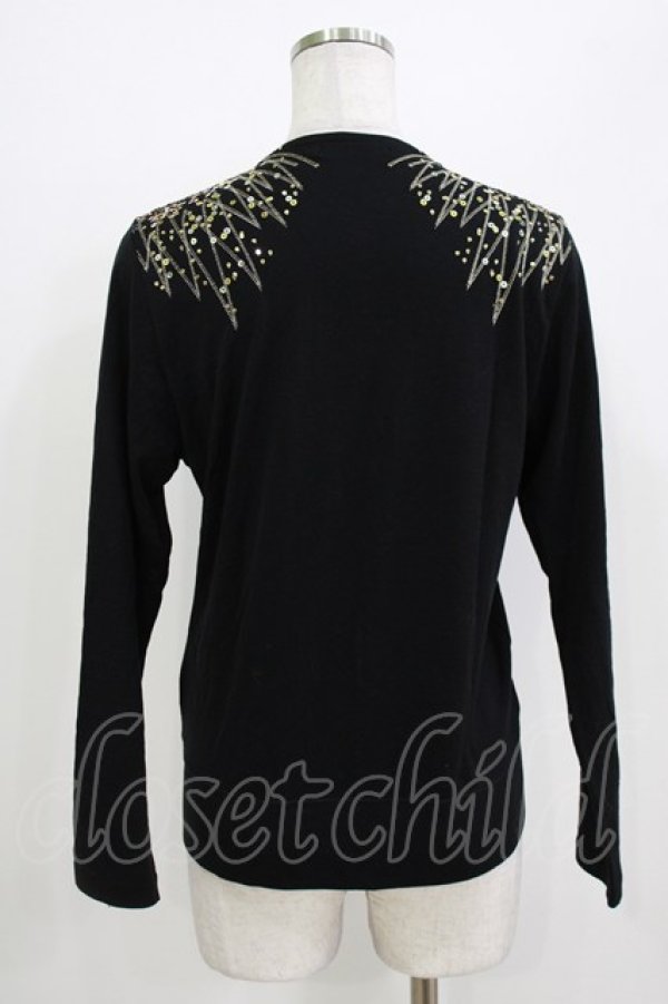 画像3: HYSTERIC GLAMOUR / スパンコールカーディガン  ブラック H-26-04-12-060-PU-TO-KB-ZH (3)