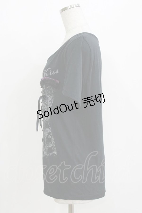 画像2: SEX POT ReVeNGe / コルセットプリントTシャツ  ブラック H-26-04-12-066-SP-TO-KB-ZH (2)
