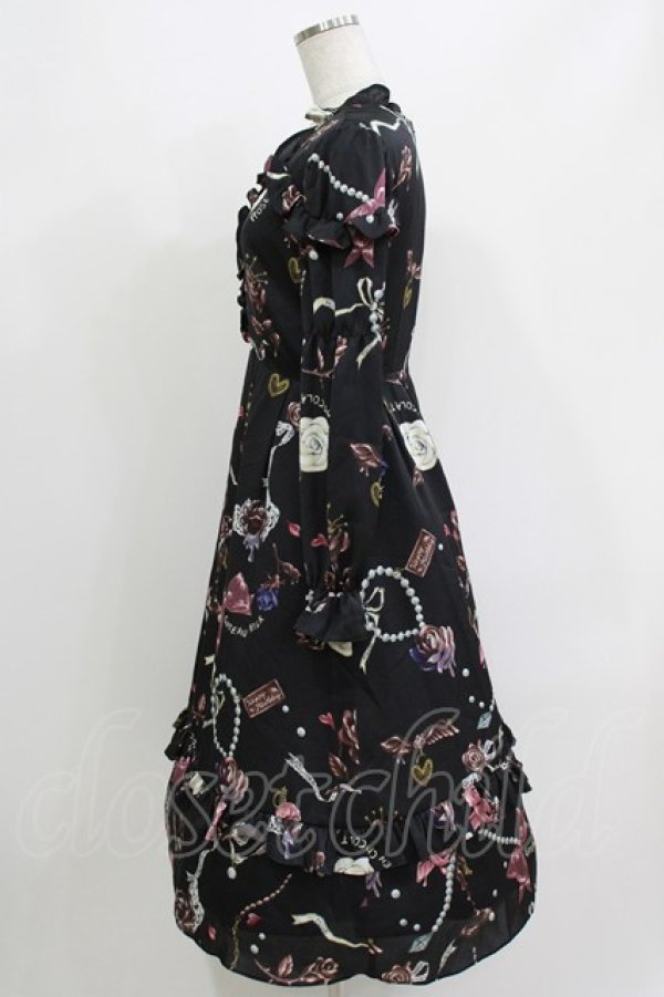 画像2: MILK / ショコラローズプリンセスドレス F ブラック H-26-04-12-007-ML-OP-ET-ZH (2)