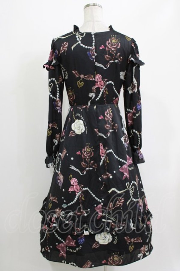 画像3: MILK / ショコラローズプリンセスドレス F ブラック H-26-04-12-007-ML-OP-ET-ZH (3)