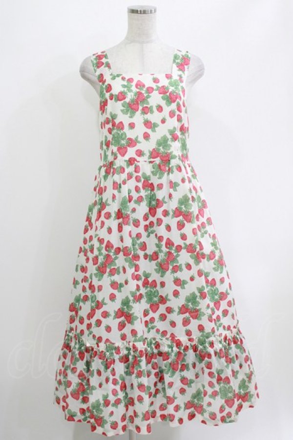 画像1: Jane Marple / Strawberry gardenのストラップドレス  白 H-26-04-12-011-JM-OP-KB-ZH (1)