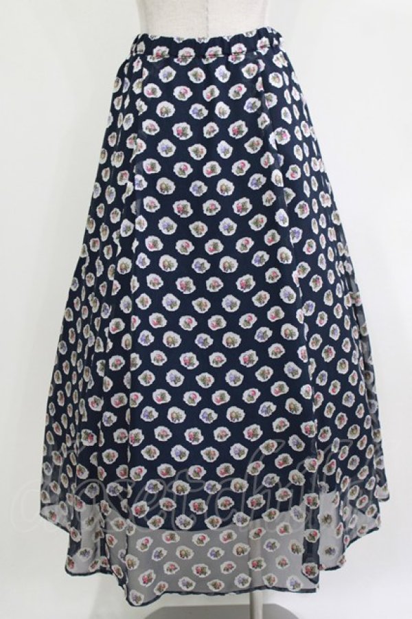 画像3: Jane Marple Dans Le Salon / Pieces of Flowersのスカート  ライトネイビー H-26-04-12-016-JM-SK-KB-ZH (3)