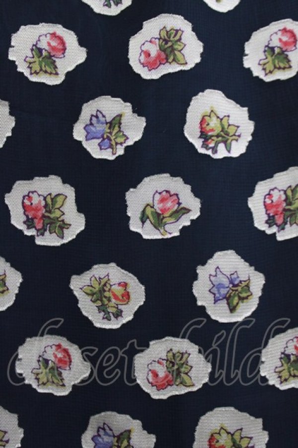 画像4: Jane Marple Dans Le Salon / Pieces of Flowersのスカート  ライトネイビー H-26-04-12-016-JM-SK-KB-ZH (4)