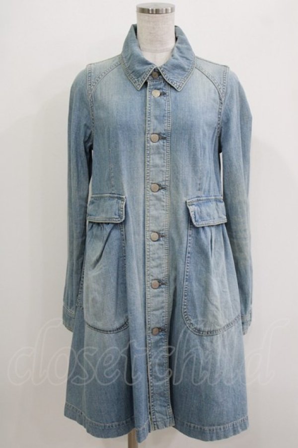 画像1: HYSTERIC GLAMOUR / デニムシャツワンピース  ブルー H-26-04-12-024-PU-OP-KB-ZH (1)