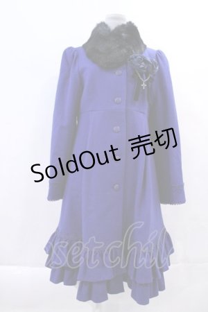 画像: Moi-meme-Moitie / バラコサージュ付フリルコート I-23-10-06-033-MO-CO-HD-ZI