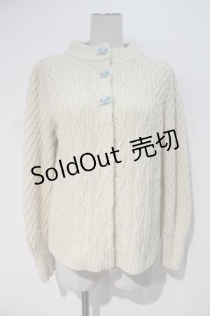 画像: 【SALE】Franche Lippee / 3つリボンニットカーディガン  アイボリー I-23-10-20-056-LO-TO-HD-ZT469