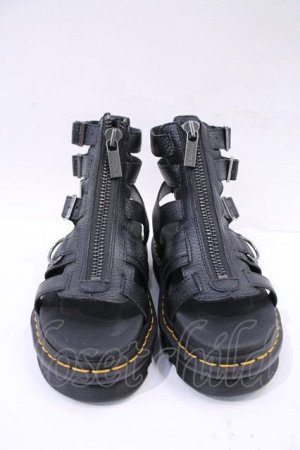 画像: Dr.Martens （Getta Grip） / Olson Zipped Leather Strap Sandals UK6 黒 I-23-11-09-167-PU-SH-HD-ZI