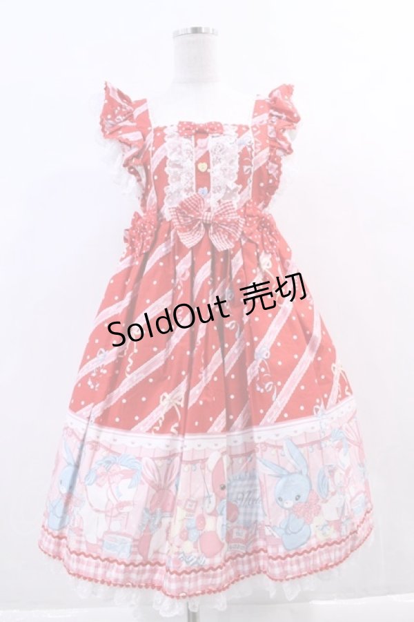 ミニワンピースangelic pretty melody toys  赤　JSK\u0026カチューシャ