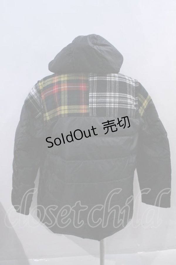 画像2: 【SALE】PINK HOUSE / タータンチェック切り替えフードブルゾン  黒チェック I-23-12-07-012-LO-JA-HD-ZT-C038 (2)