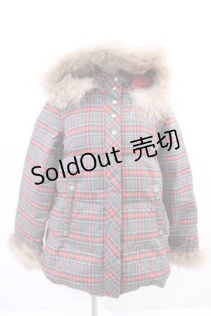 画像: 【SALE】PINK HOUSE / タータンチェックフードブルゾン  赤Ｘ緑チェック I-23-12-07-013-LO-JA-HD-ZT-C022