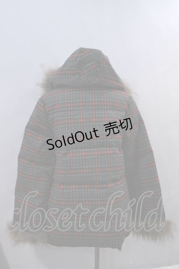 画像2: 【SALE】PINK HOUSE / タータンチェックフードブルゾン  赤Ｘ緑チェック I-23-12-07-013-LO-JA-HD-ZT-C022 (2)
