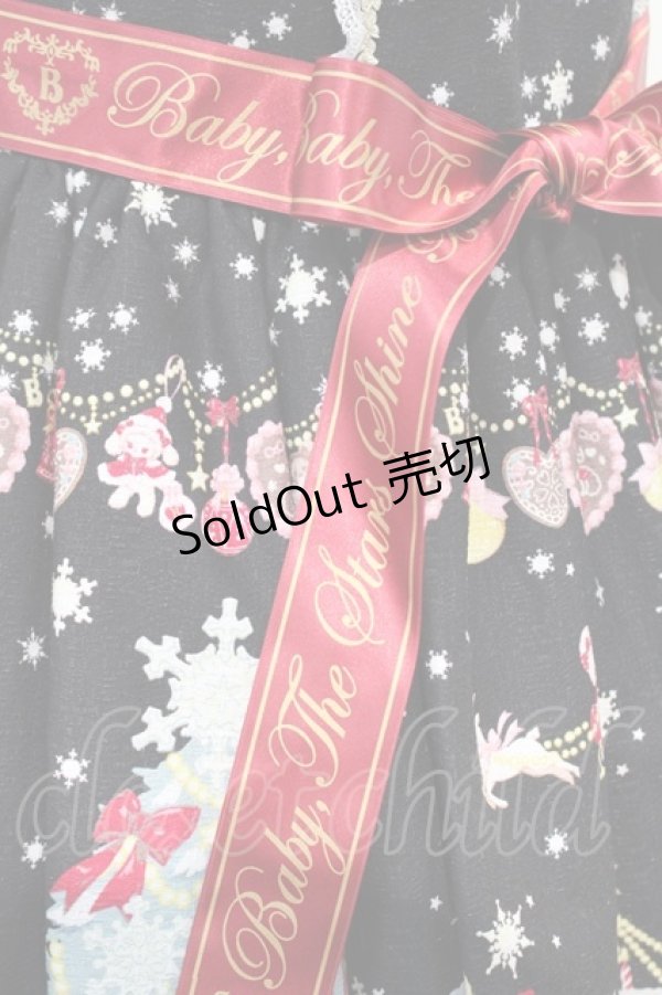 画像5: BABY,THE STARS SHINE BRIGHT / くみゃちゃんのクリスマスマーケットジャンパースカートI&カチューシャセット  黒 I-23-12-11-005-BA-OP-HD-ZI (5)