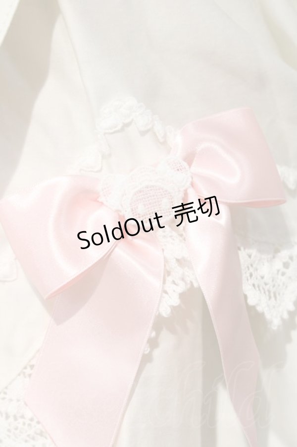 画像4: BABY,THE STARS SHINE BRIGHT / Sweet Heartくみゃちゃんジャンパースカート  白 I-23-12-13-028-BA-OP-HD-ZI (4)