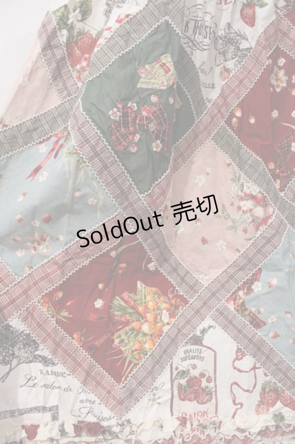 画像3: PINK HOUSE / Salon de Fraiseパッチワークスカート  アイボリー I-23-12-27-039-LO-SK-HD-ZI (3)