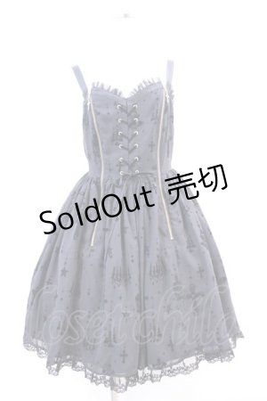 画像: Angelic Pretty / Holy Lanternジャンパースカート  黒 I-24-01-08-042-AP-OP-HD-ZI