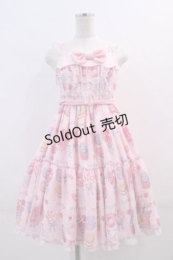 画像1: Angelic Pretty /  Sugar Candy Shopジャンパースカート  ピンク I-24-01-12-005-AP-OP-HD-ZI (1)