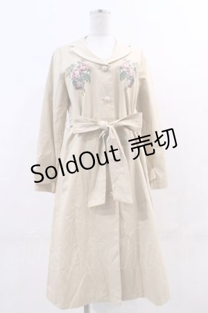 画像: 【SALE】an another angelus / フラワー刺繍コートワンピース  ベージュ I-24-01-16-033-CA-CO-HD-ZTC054