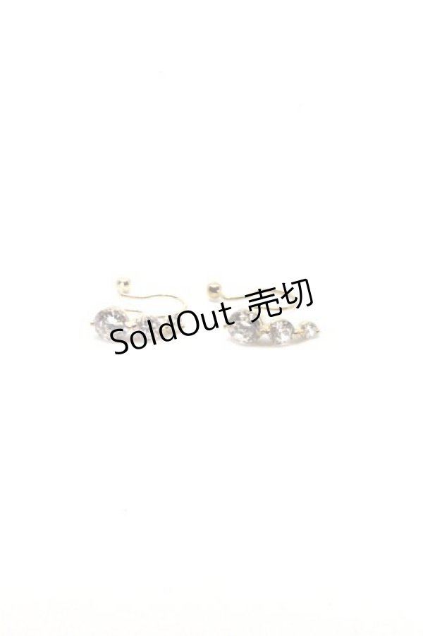 画像1: MARBLE / ストーンイヤリング  ゴールド I-24-01-26-068-GO-AC-HD-ZI (1)