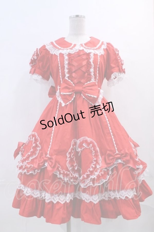画像1: Angelic Pretty / Fantasic Heartワンピース  赤 I-24-02-09-007-AP-OP-HD-ZI (1)
