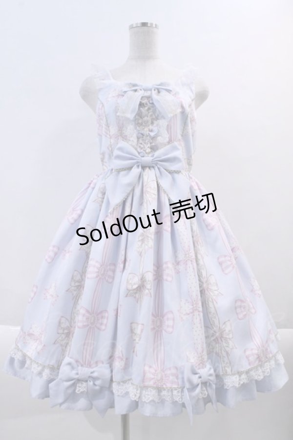 画像1: Angelic Pretty / Jewelry Ribbon Princessジャンパースカート  サックス I-24-03-08-006-AP-OP-HD-ZI (1)