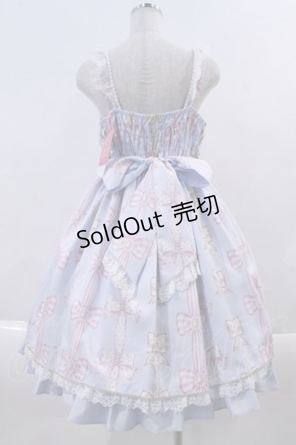 画像2: Angelic Pretty / Jewelry Ribbon Princessジャンパースカート  サックス I-24-03-08-006-AP-OP-HD-ZI (2)