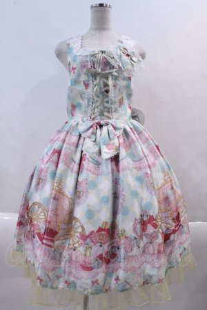 画像: BABY,THE STARS SHINE BRIGHT / Princess Cosmetics Dreamy Palette柄Heartジャンパースカート  ミント I-24-03-08-013-BA-OP-HD-ZI