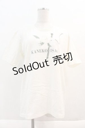 画像: KANEKO ISAO / クチナシプリントTシャツ  オフホワイト I-24-03-20-051-EL-TS-HD-ZI