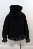 画像2: RNA / 内側ボアフードショートコート  黒 I-24-03-27-056-PU-CO-HD-ZT-C050 (2)