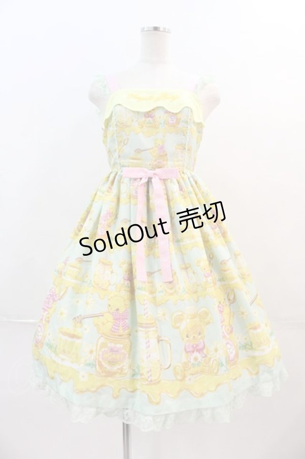 画像1: Angelic Pretty / Honey Bear's Cafeジャンパースカート  ミント I-24-03-29-006-AP-OP-HD-ZI (1)