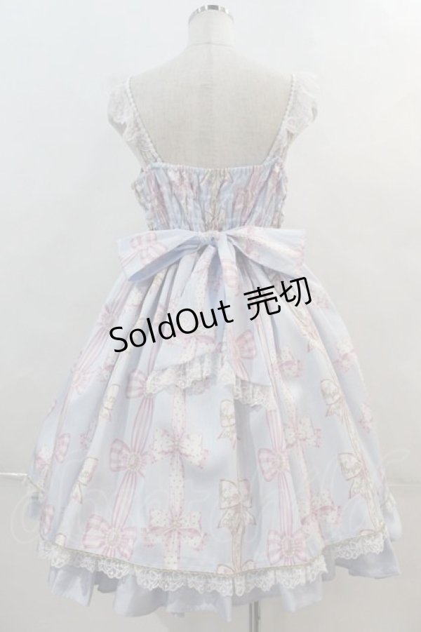 画像2: Angelic Pretty / Jewelry Ribbon Princessジャンパースカート  サックス I-24-03-30-041-AP-OP-HD-ZI (2)
