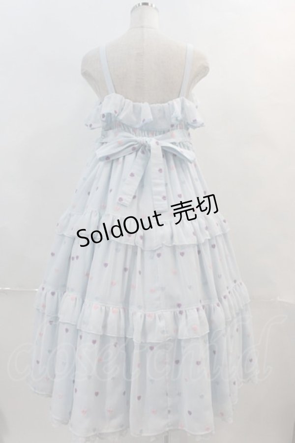 画像2: Angelic Pretty / Candy Petit Heartジャンパースカート  サックス I-24-03-30-042-AP-OP-HD-ZI (2)