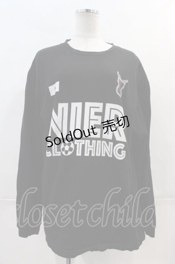 画像1: NieR Clothing / エンブレムロゴカットソー XL 黒Ｘ白 I-24-04-03-043-PU-TO-HD-ZI (1)