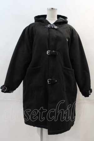 画像: NieR Clothing / 中綿入りキルティング 防寒BLACK COAT  黒 I-24-04-05-039-PU-CO-HD-ZI
